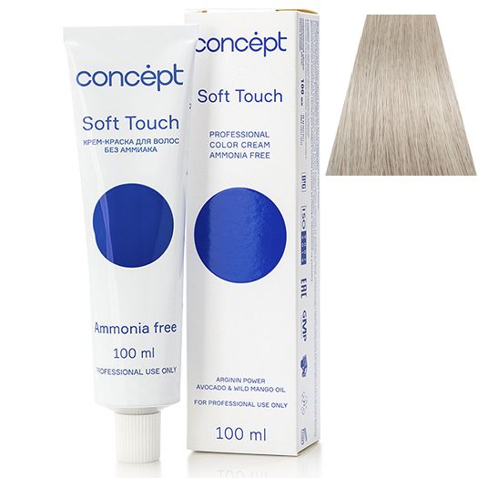 Cream-color for hair without ammonia 10.16 ultra light blond ash purple Soft Touch Concept 100 ml